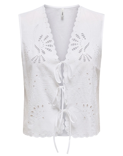 Lou Life Embroidery Tie Vest - Only